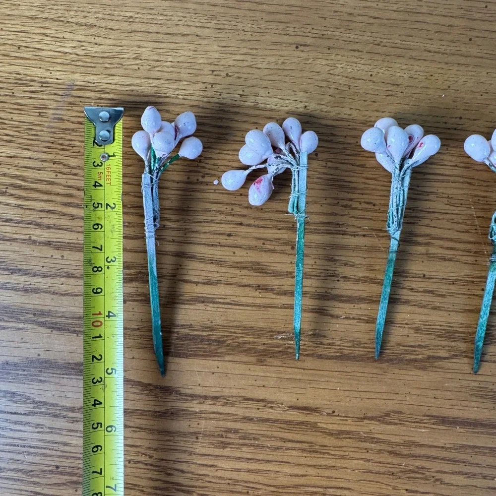 5 Piece Light Pink Berry Picks Stems Craft Floral Arrangement Embellishment‎